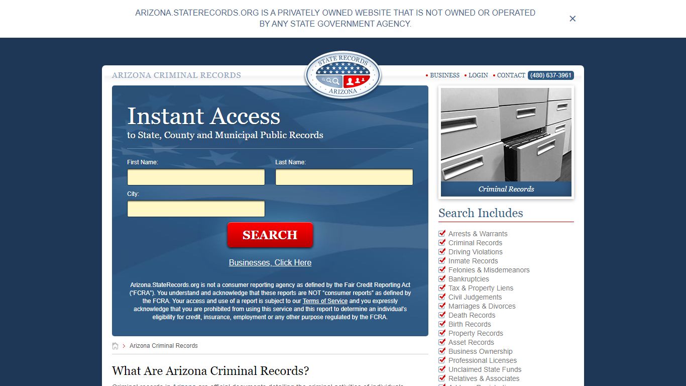Arizona Criminal Records | StateRecords.org